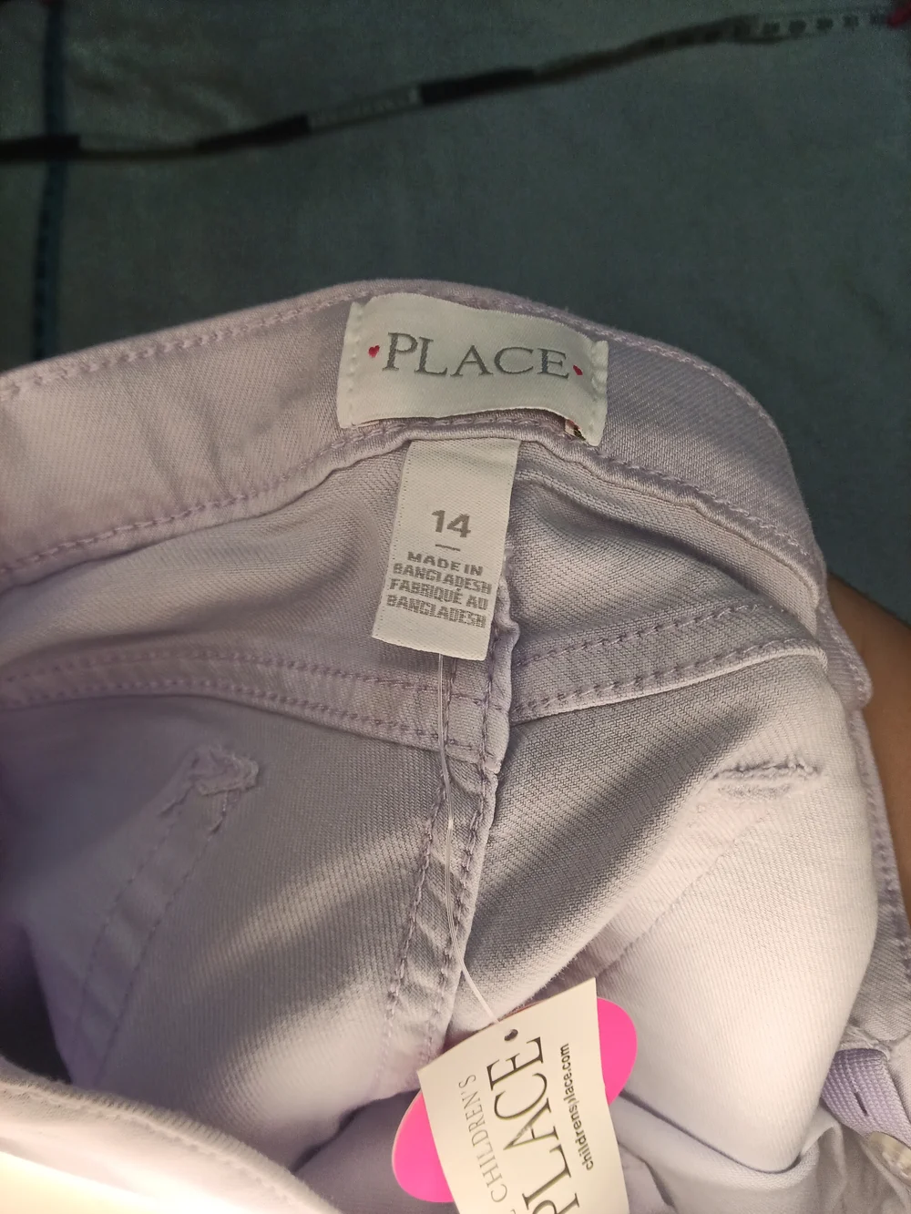 The Children's Place Lavender Skinny Jeans with Distress